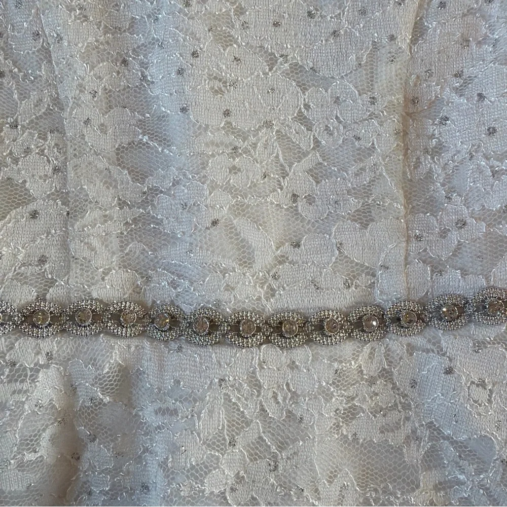 Speechless Sleeveless A-line Party Dress Rhinestone Lace Glitter Girls Sz 7